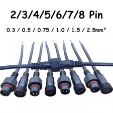 2/3/4/5/6/7/8Pin Male Female Rainproof Outdoor Waterproof Cable Connector Plug