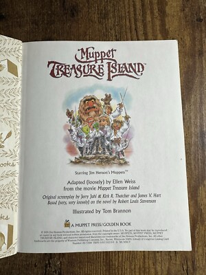 Vintage 1995 Muppet Treasure Island A Little Golden Book Storybook