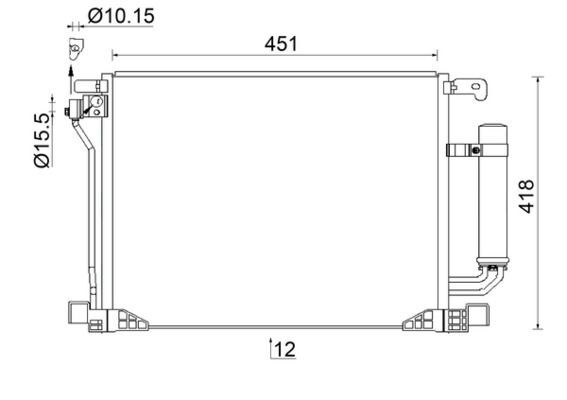 Mahle AC 953 000S Kondensator, Klimaanlage Passend FüR Nissan-image