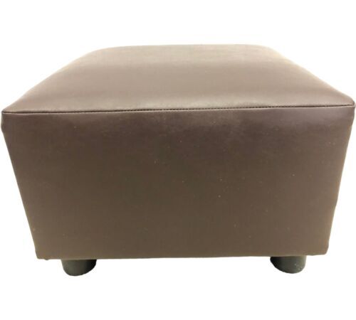 Small Footstool Pouffe Stool Ottoman Faux Leather British Made - Picture 10 of 26