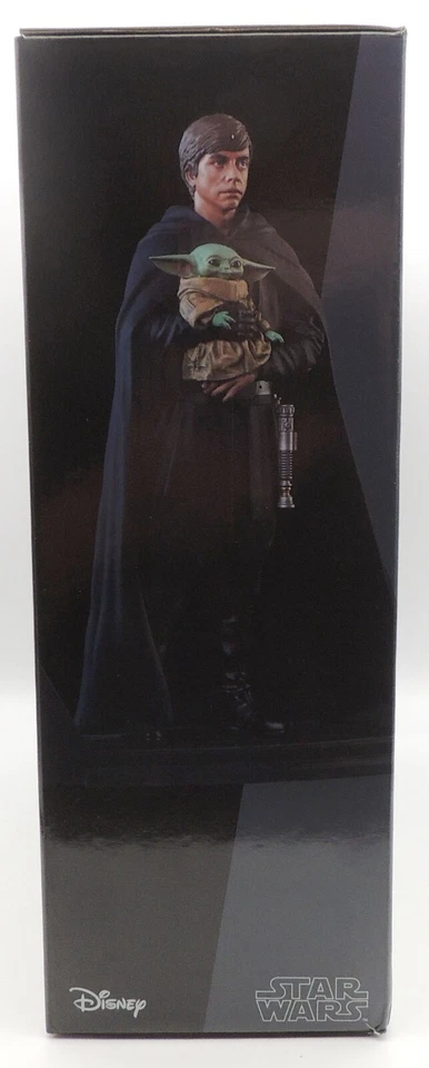 Jb04 Star Wars Premier Collection Luke Skywalker & Grogu Estatua Gigante Suave Foto 4 de 4