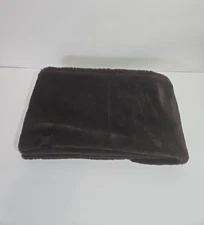 Calvin Klein Grey Faux Fur Woven Infinity Scarf One Size 29"X8.5"