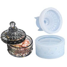 3D Silicone Mold Resin Jewelry Mould Making Candy Jar Storage Box DIY Mould Gift