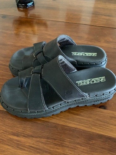SKECHER'S Jammers Vintage 90s Y2K Women's Brown Leather Sandals Size 9 EUC!! - Picture 4 of 11