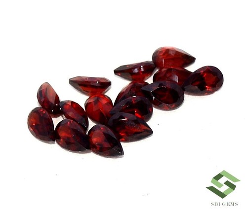 Natural Red Garnet Pear Cut 5x3 mm Lot 10 Pcs 2.86 CTS Calibrated Loose Gemstone - Picture 5 of 5