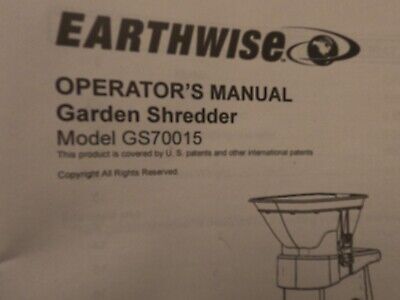 Earthwise Garden Chipper Shredder Corded Electric 15 Amp