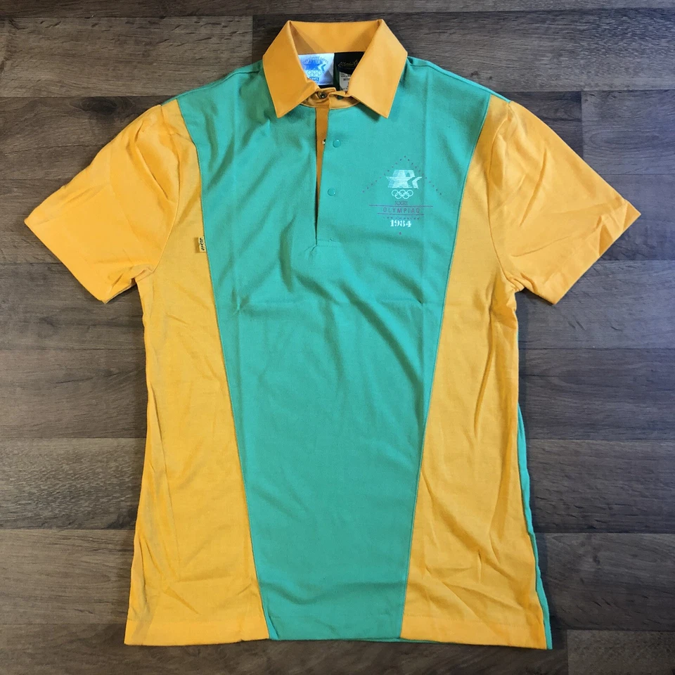 Vintage 1984 LEVIS Olympic Staff Uniform Polo Shirt LA Size S New W/O Tags - Image 2 of 4