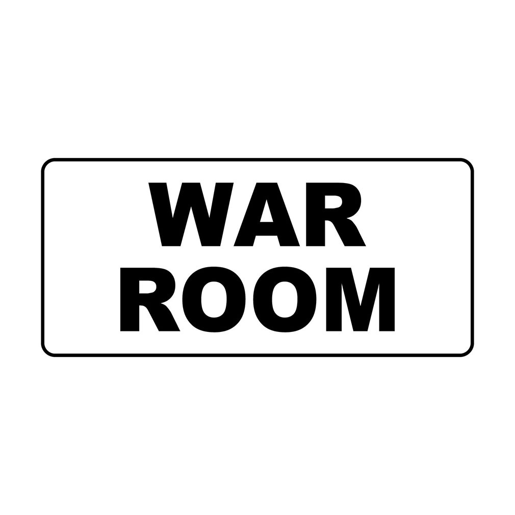 War Room Black Retro Vintage Style Metal Sign - 8 In X 12 In With Holes ...