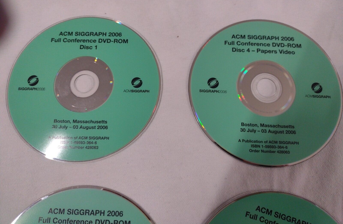 ACM Siggraph 2006 Full Conference DVD-ROM 4 Discs Computer 
