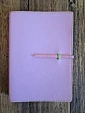 NEW Aria Pink Faux Leather Pocket Small Blank Journal MEAD 100 Sheets 200 Pages