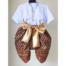 Thai dress for children with waist tie Thai dress for boys