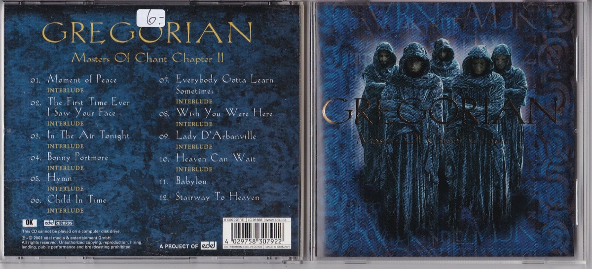 Gregorian -Masters Of Chant Chapter II- CD Edel Records near
