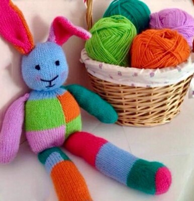 STRICKMUSTER - Patchwork Hase, Kaninchen Ostern