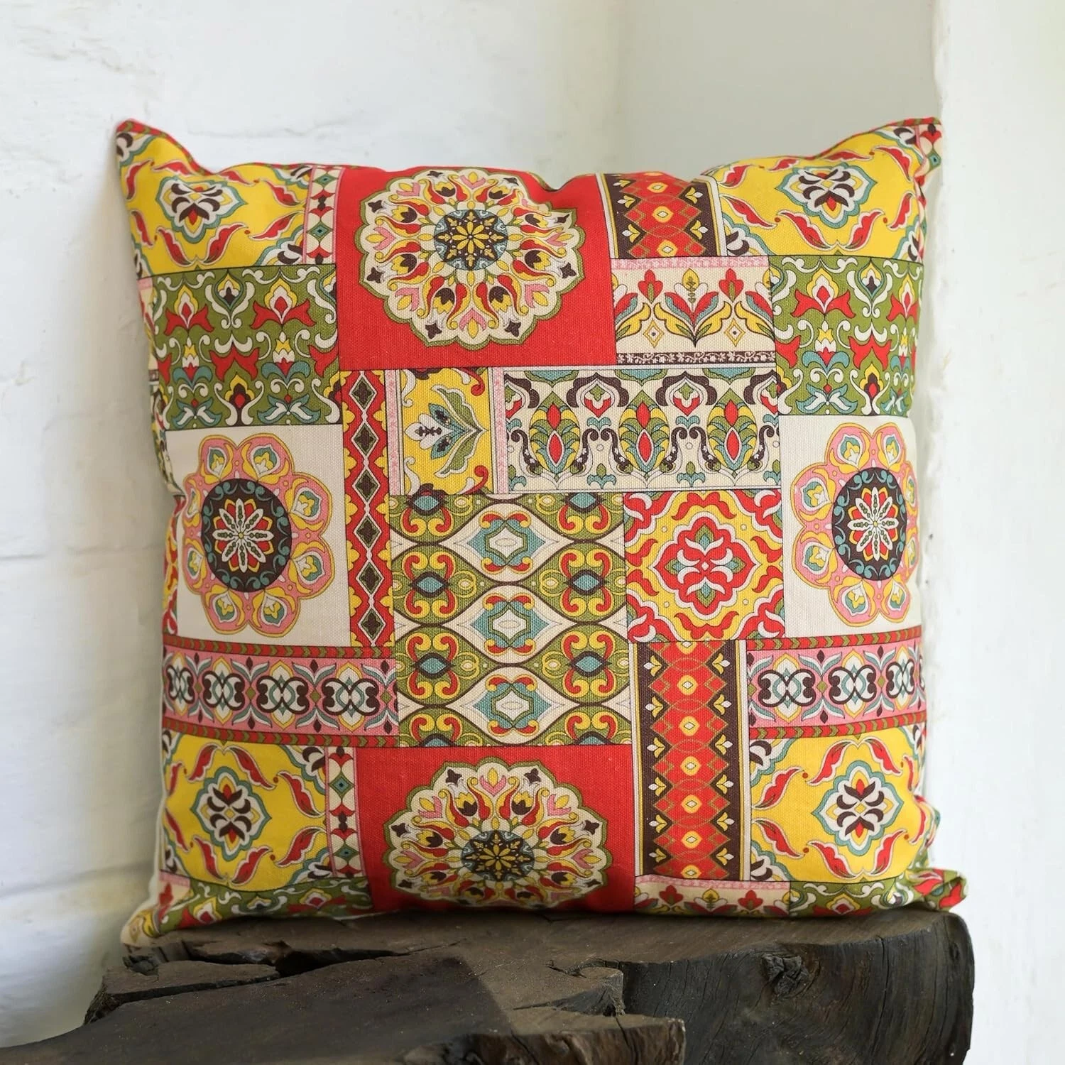 Cotton Multi Colour Cushion Cover Throw Pillow for Sofa 16x16 in Set 1 PC