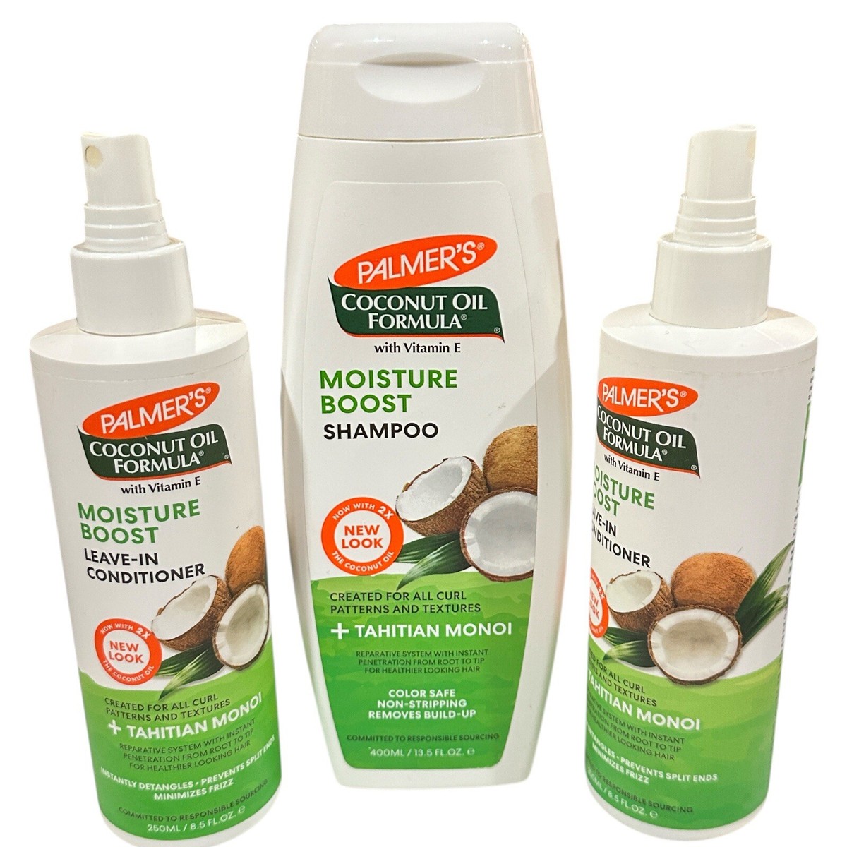 Palmer's Coconut Oil Formula Moisture Boost Hair Shampoo &2 Leave In  Conditioner | eBay