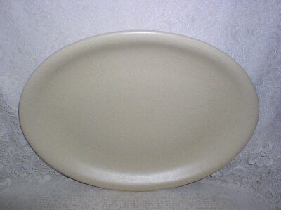 Libbey Tableware Oatmeal Tan Ivory 14'' Oval Serving Platter