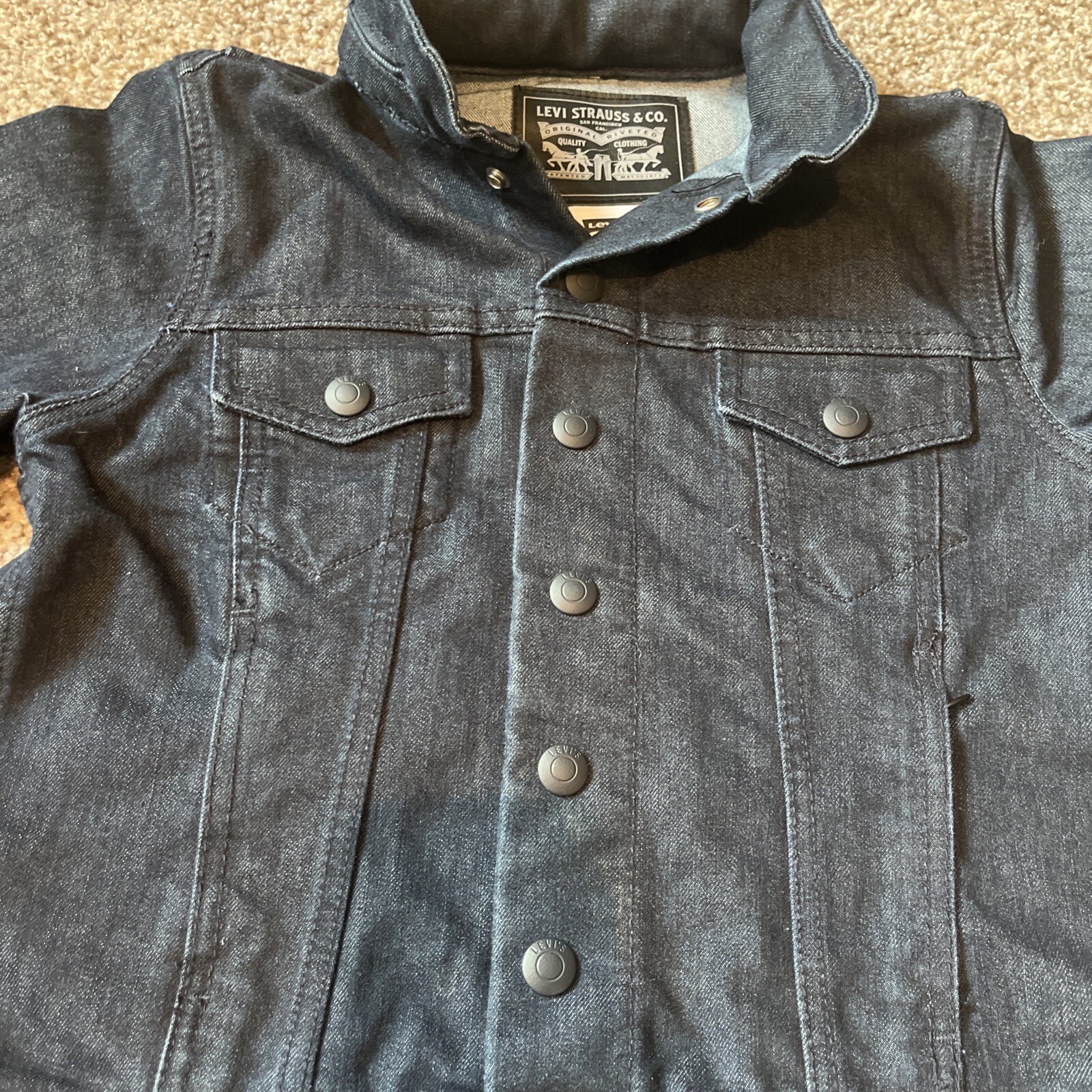 Levi Strauss & Co. Women's Jean Jacket Size Small Black Label - View 4