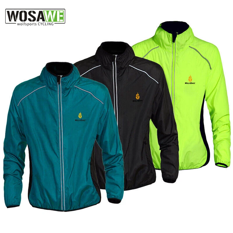 Herren Winddichte Fahrradjacke Reflektierend Ultraleicht Mountainbike Top Mantel