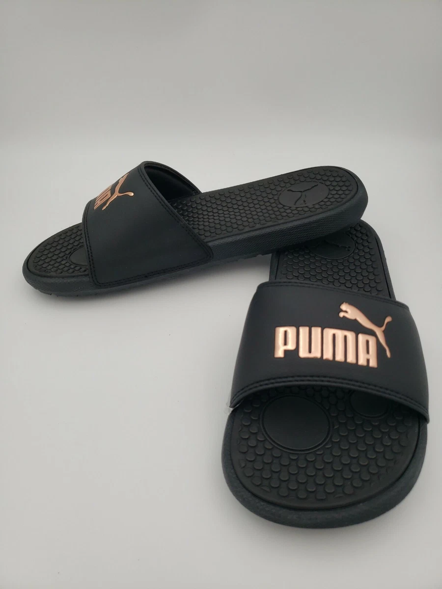 puma slides rose gold