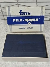 Carving Wax Ferris File-A-Wax Block Blue 1 Pound Jewelry Model Making Vintage