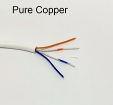Image of 25m  BT Telephone Cable CW1308 - 2 Pair, 4 Core 0.5mm White 100% Copper lot
