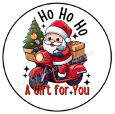 HO HO HO A GIFT FOR YOU ENVELOPE SEALS LABELS STICKERS