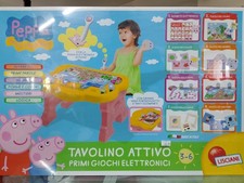 PEPPA PIG TAVOLINO ATTIVO PRIMI GIOCHI ELETTRONICI CLEMENTONI, NUOVO 