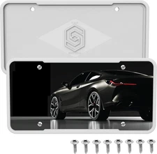 Silicone License Plate Frame Covers 2 Pack- Front and Back Car Bracket... 