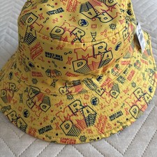 Universal Studios Jurassic World MR DNA Reversible Bucket Hat Embroidered Blue 