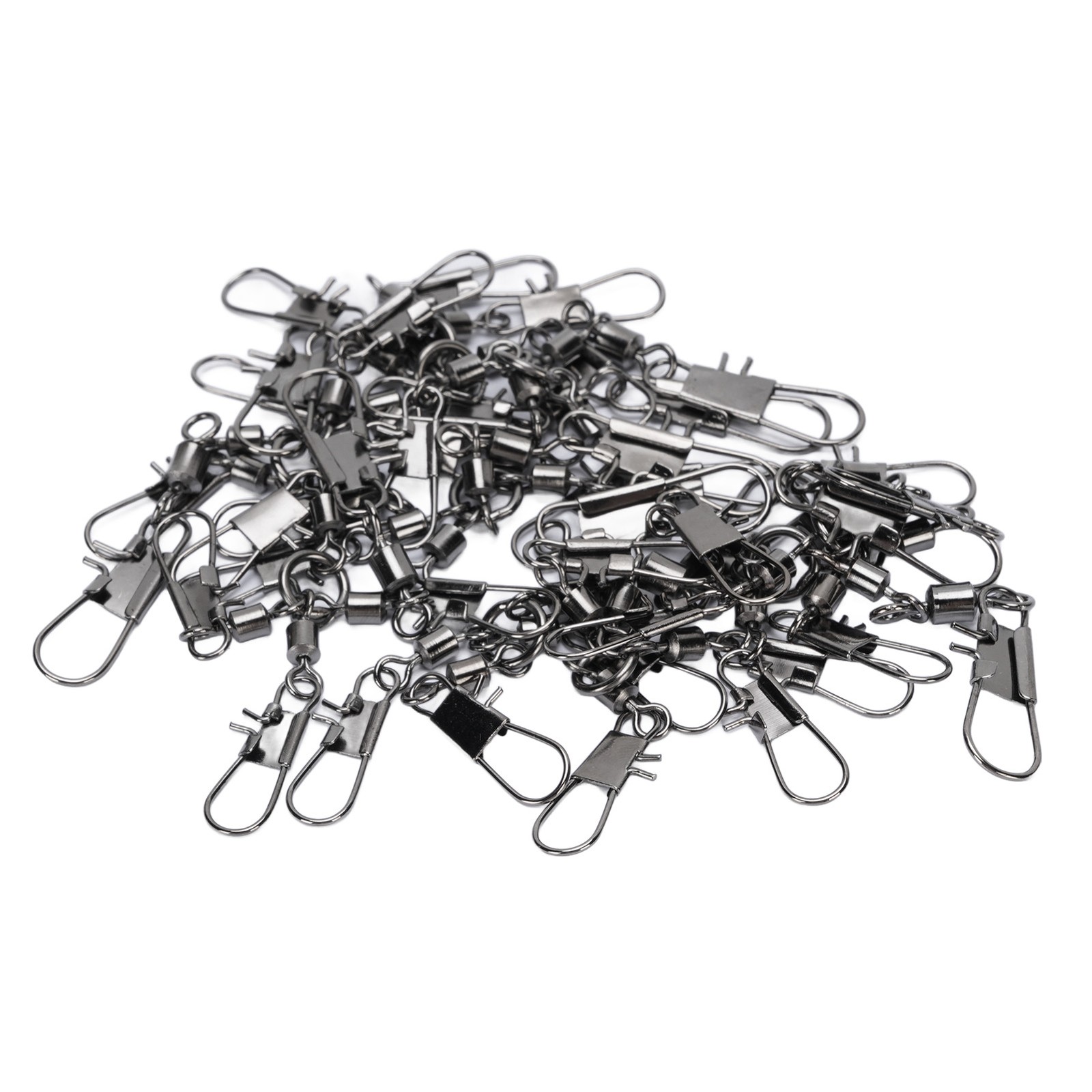 10PCS Fishing Barrel Swivels With Safe Snaps Stainless Steel High Strength Inter