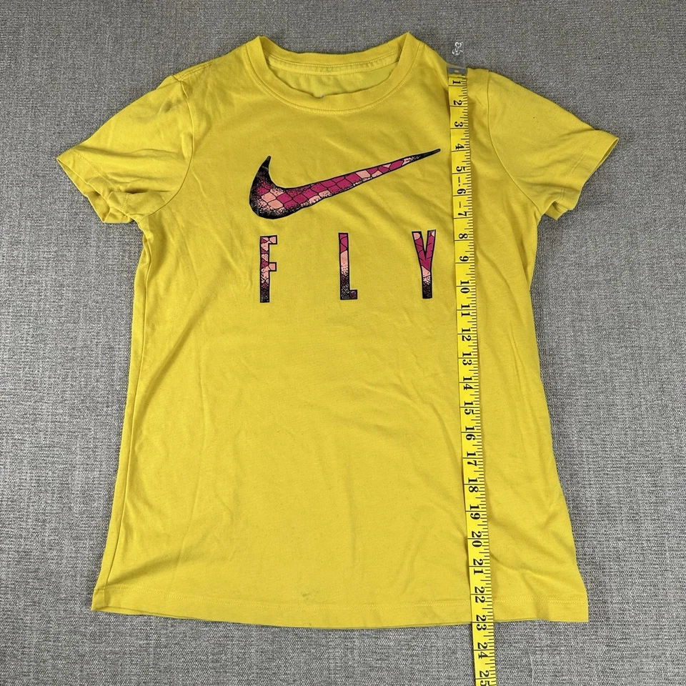 Mujeres The Nike Camiseta Amarilla Dri-Fit Baloncesto FLY Piel de Reptil Estampado Swoosh Camisa Foto 4 de 4