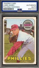 Chris Short PSA DNA Vintage Signed 1969 Topps Autograph