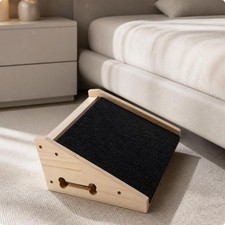 Dog Ramp with Anti-Slip Surface Compact Solid Wood Dog Ramp Low-Height for Dogs