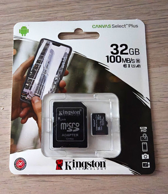 Kingston Canvas Select Plus 32GB microSDHC Class 10 100MB/s UHS-I U1 + Adapter