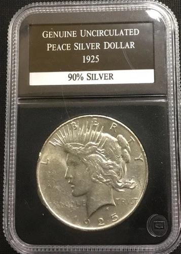 1925 Uncirculated Peace Silver Dollar 90% Silver