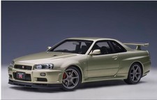 Autoart 1/18 Nissan Skyline GT-R R34 V-Spec II Nur Millennium Jade Model