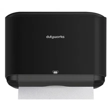 Black Paper Towel Dispenser, Wall Mount, Multifold, Adhesive, Commercial, Bath