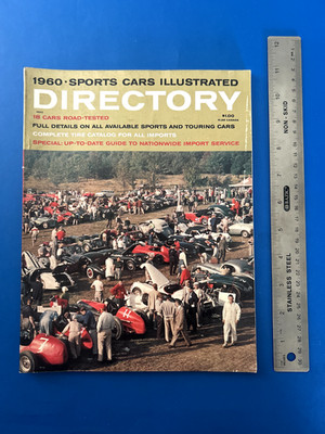1960 Sports Cars Illustrated Directory Book W/Road Tests & Import Service Guide