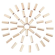 50 Pieces Golden Brass Tube Beads Ring Macrame Bead 25x8mm 25mm Golden-50pcs