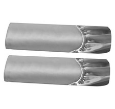 2 Queen Fitted Sheet, 400 Thread Count 100 Cotton Queen 2-Pack 08 - Grey Light