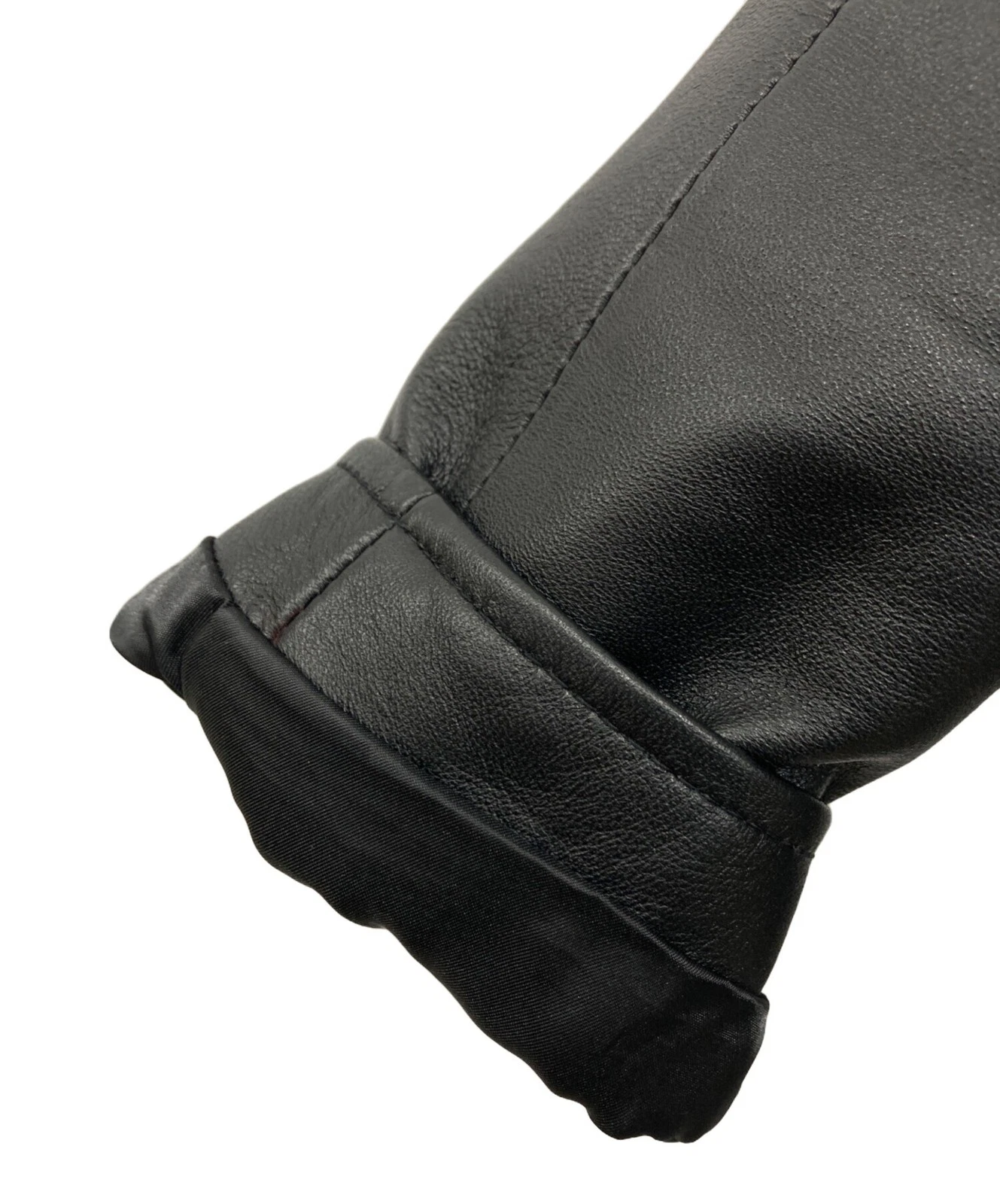 URBAN RESEARCH ITEMS Leather Sheepskin Jacket Men's Size 38 Black image 5