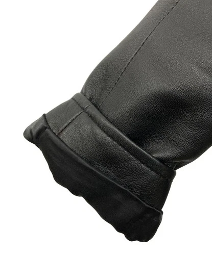 URBAN RESEARCH ITEMS Leather Sheepskin Jacket Men's Size 38 Black image 5