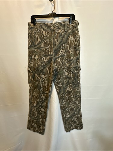 Vintage Mossy Oak USA Camo Cargo Pants Mens Outdoor Hunting Sz-M #704 - Picture 10 of 22