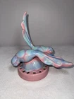 Vintage Royal Haeger Two Birds with Mauve Agate Glaze Flower Frog Unique