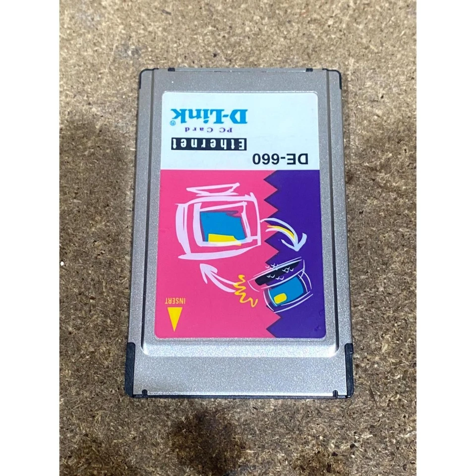 D-Link DE-660 PCMCIA Network Interface PC Card Ethernet Adapter Silver Portable - Image 4 of 4