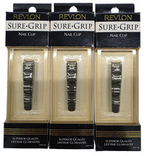 3 Pack NEW Revlon Sure Grip Toe Nail Clip Eas...