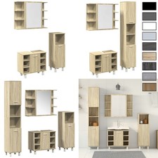 Badmöbel Set Badezimmermöbel Bad Spiegel Waschtisch Unterschrank Badschrank