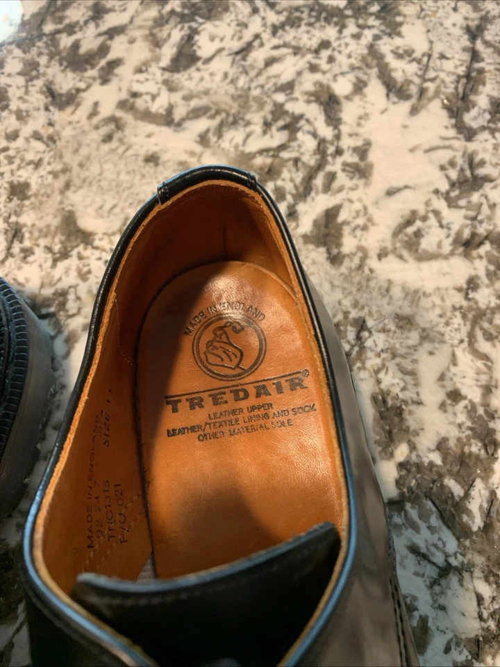 Vtg Tredair Designer Leather British Flag Shoes Union Jack Men Sz 11 UK Sz 12 US - Image 3 of 4