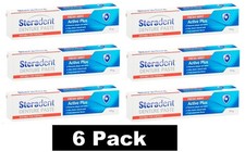 6 x STERADENT 115g DENTURE PASTE ACTIVE PLUS FRESH MINT BRAND NEW