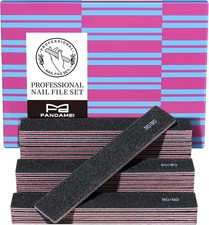 24PCS 80/80 Grit Nail File, Nail Files Kit, Double Sided Emery Boards for Nails,